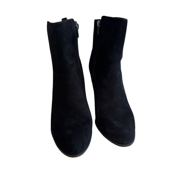 COACH WOMENS BLACK SUEDE JEMMA ANKLE BOOTIES HEEL US 10 EU 40 - Picture 3 of 12